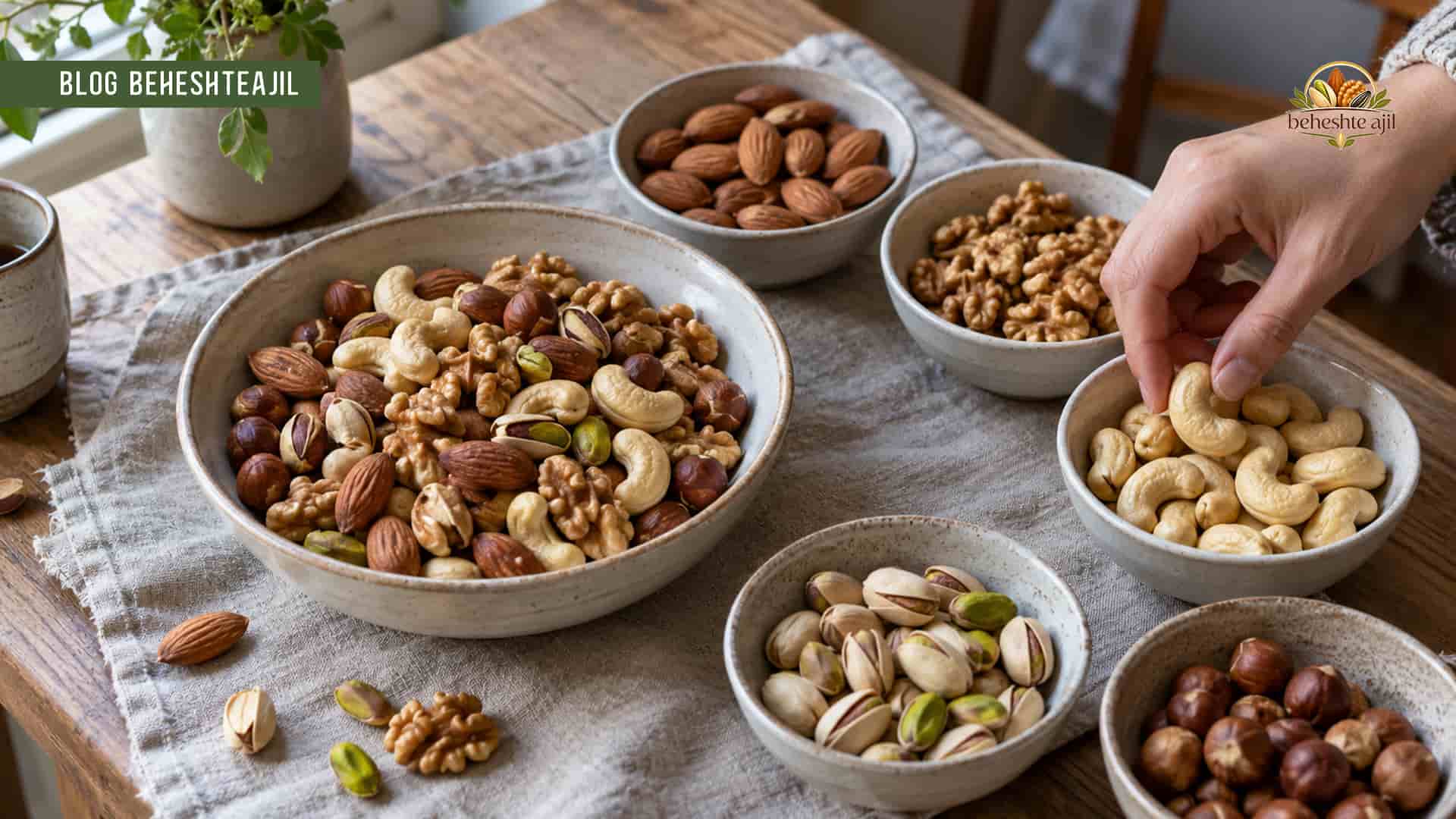 آجیل مخلوط بهتر است یا خرید جداگانه مغزیجات؟